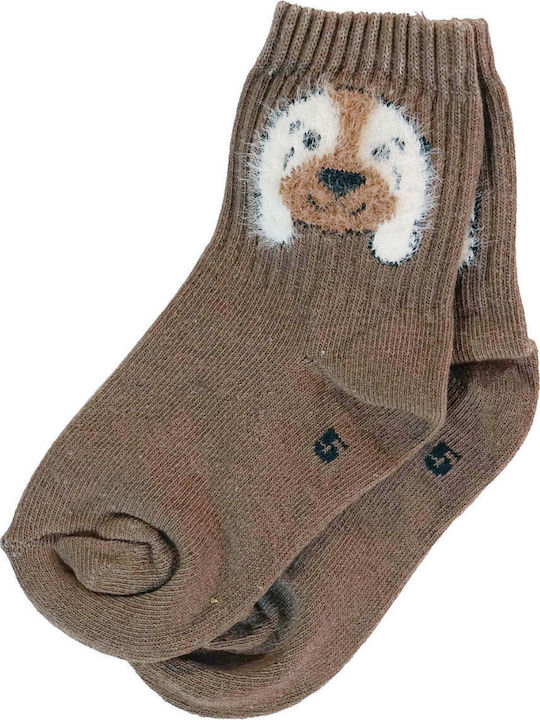 Unlu Παιδικές Κάλτσες Brown Puppy