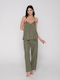 Damen Leggings Khaki