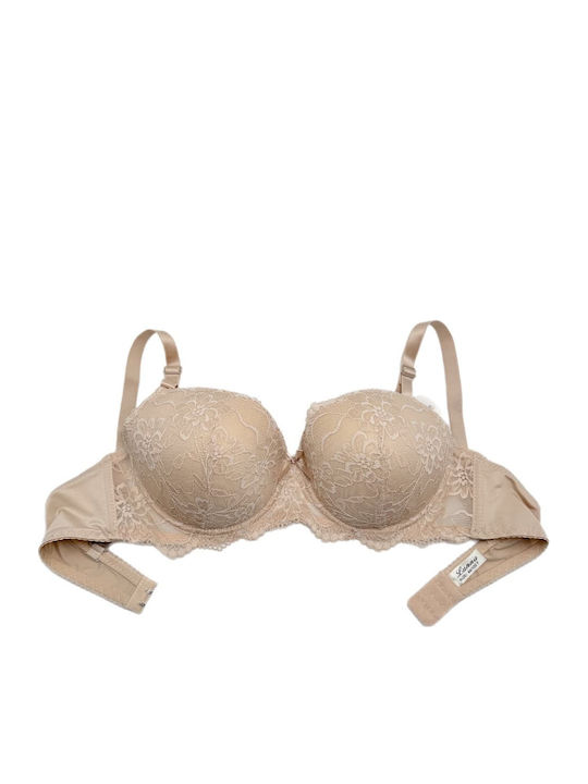 Lunna Beige Büstenhalter Liegestütz