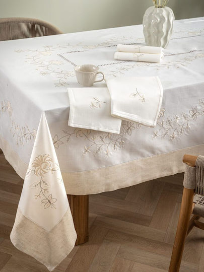 Palamaiki Față de Masă din In Set 13 Bucăți Vintage Beauty Vl106 Vintage Beauty 180x270cm