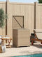 vidaXL Outdoor Storage Box Rattan Beige L55xW55xH69cm