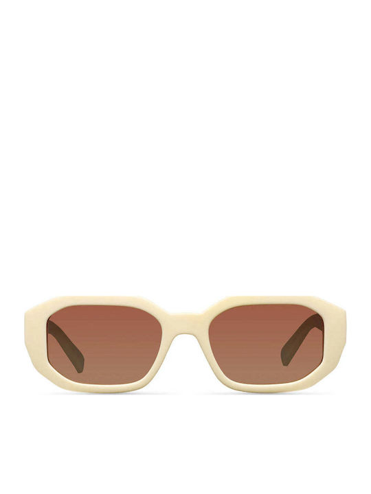 Meller Kessie Unisex Sunglasses With Beige Horn-Rimmed Frame And Polarized Lens KES3-ICEGBROWN