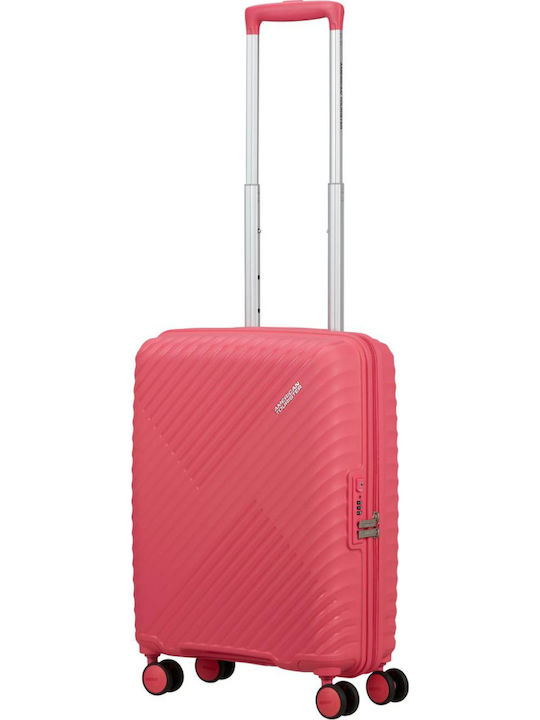 American Tourister Diablast Cabin Hard Pink Suitcase With 4 Wheels Height 20cm