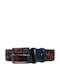 Men's Leather Knitted Blue Belt