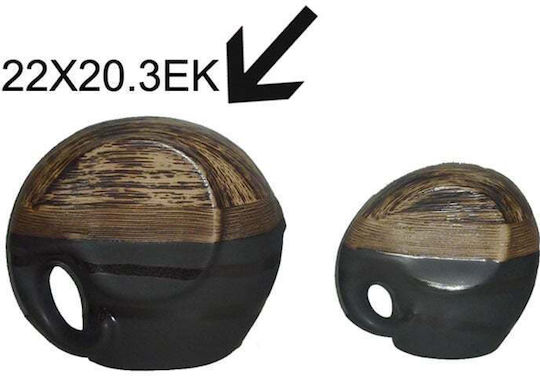 Marhome Διακοσμητικός Ελέφαντας από Ξύλο 22x20.3cm