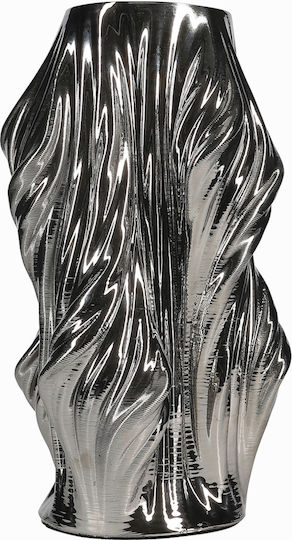 Decorative Silver Ceramic Vase 22.5xH37cm