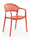 Gartenstühle Polypropylen Milos Rot 56x42x80cm