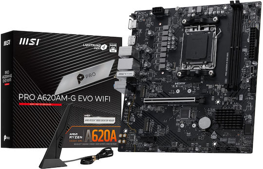 PRO A620AM-G EVO WIFI Mutterplatine Micro ATX mit AMD AM5 Steckdose 7E96-001R