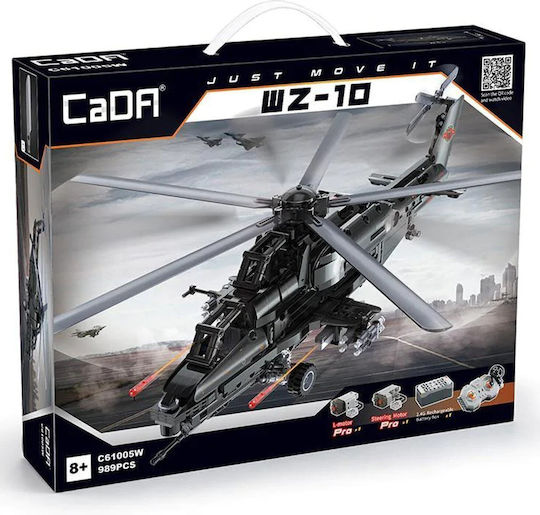 Cada Just Move It Blocuri de Plastic Elicopter Militar cu Telecomandă Wz-10 C61005w