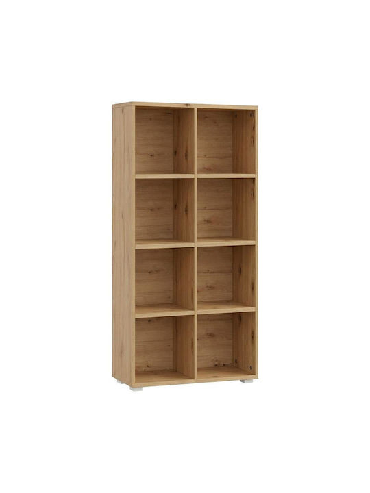 Smart 8p Библиотека Подова Дървена Кафява 74x25x146cm