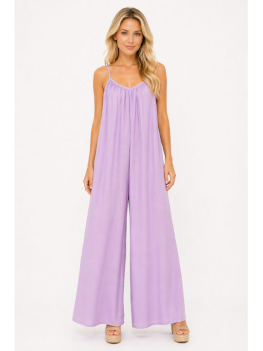 Women’s One-piece Jumpsuit Lilac SL-18538YCB-26TS-Lilac
