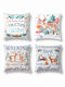 Set 4 Christmas Pillow Covers 50 X 50 Cm