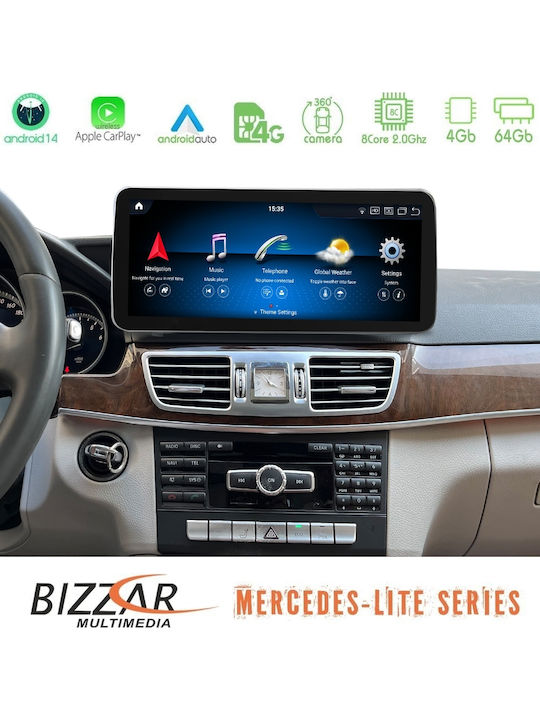 Bizzar Ηχοσύστημα Αυτοκινήτου για Mercedes-Benz E Class 2014 (Bluetooth/USB/WiFi/GPS/Apple-Carplay/Android-Auto/CD) με Οθόνη Αφής 10.25"