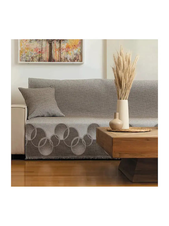 Borea 0 X Dreisitzer-Sofa Wurf 180x300cm Ecru