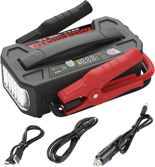 Lokithor J701HD Portable Car Battery Starter 56000mAh with Power Bank / USB / Flashlight 24V