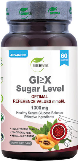 Grewia Gl≥X Sugar Level 1300mg Special Food Supplement 60 Capsules