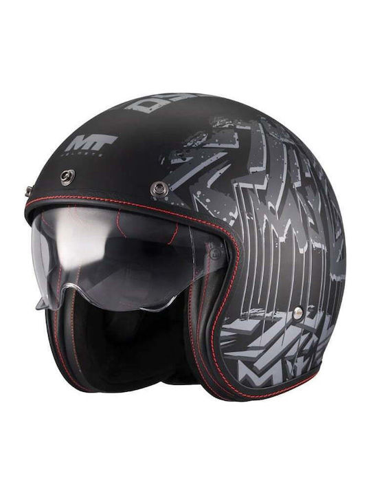 MT LE Mans 2 S SV Dystopic B12 Matt Motorradhelm Jet DOT mit Sunvisor