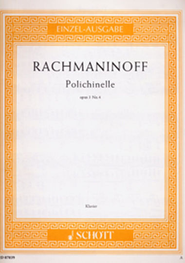 Schott Sohne Rachmaninoff Polichinelle Opus 3 No 4