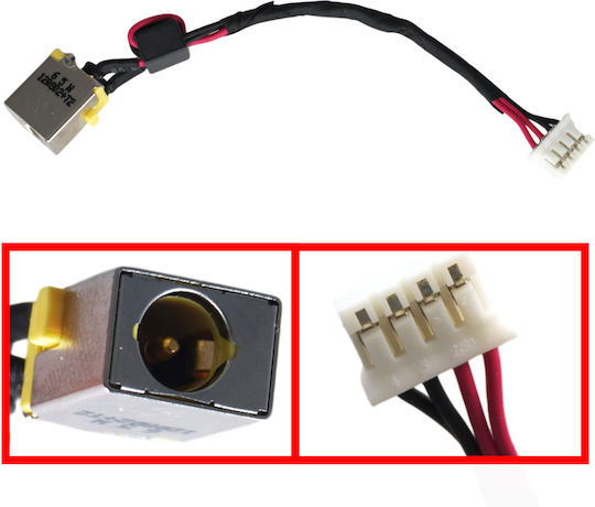 Acer Dc Power Jack Socket Power Supply Connector for Travelmate Timeline X 8481 8481t 8481g Tm8481g8481 Dc30100fl00 50.v4t02.003 9cm 4 Pins Code 31107