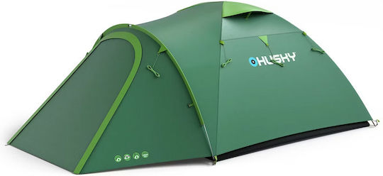 Husky Bizon 4 Plus Χειμερινή Σκηνή Camping Πράσινη