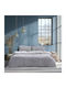 Lino Home Cotton Duvet Cover Set 230x250cm Double With 2 Pillowcases Elan Grey
