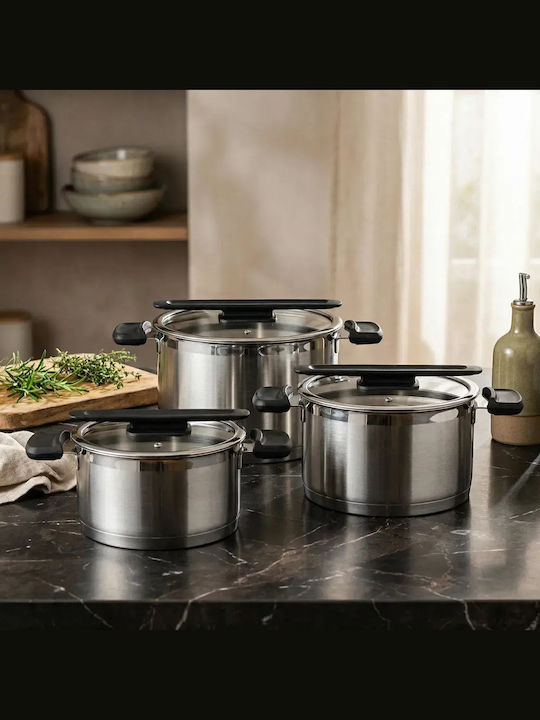 Tescoma Royalty Line Töpfe Set aus Rostfreiem Stahl 3 Teile