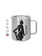 Koupakoupa Maneskin Damiano David Metallic Mug with Lid Brown 300ml