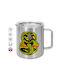 Koupakoupa Cobra Kai Жълта Метална Чаша с Капак Жълта 300ml