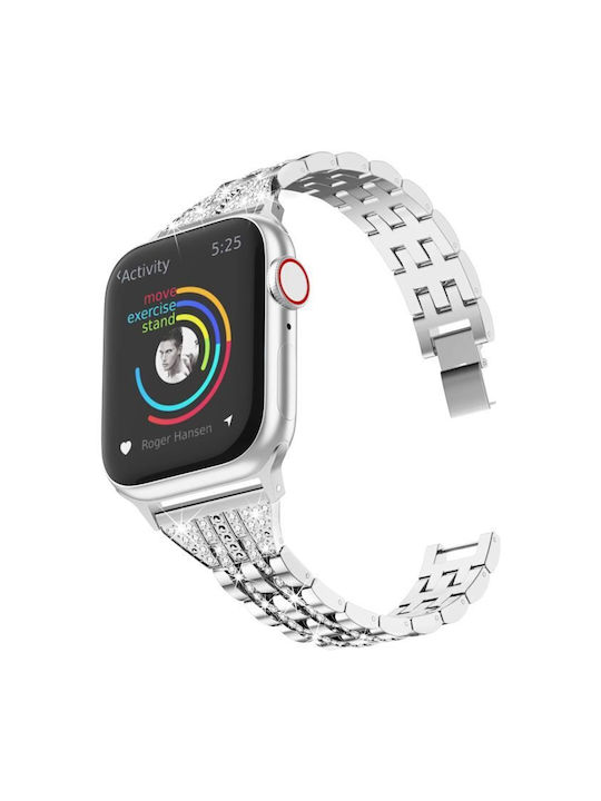 Orso Λουράκι Ανοξείδωτο Ατσάλι Ασημί (Apple Watch 44/45/46/49mm)