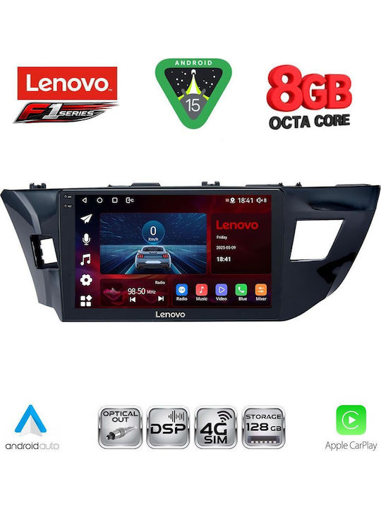 Lenovo Car Audio System for Toyota Corolla 2013-2016 (Bluetooth/USB/WiFi/GPS/Apple CarPlay/Android Auto) with 10" Touch Screen