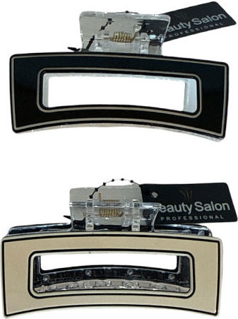 Beauty Salon Κλάμερ Μαλλιών Διάφανο Λευκό Μαυρο