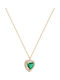 Kritsimis Necklace With Heart Design In 14K Green Gold