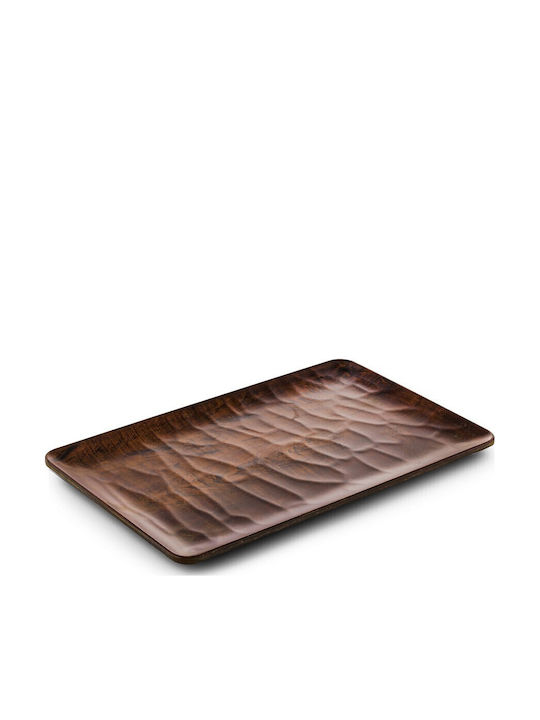 Espiel Hybrid Platou de Servire Rectangular din Porțelan Maro 26.5x32.5cm 6 Bucăți