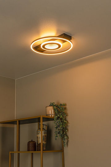 Lucide Lightning Marcia Πλαφονιέρα Οροφής Μαύρη με Ενσωματωμένο LED