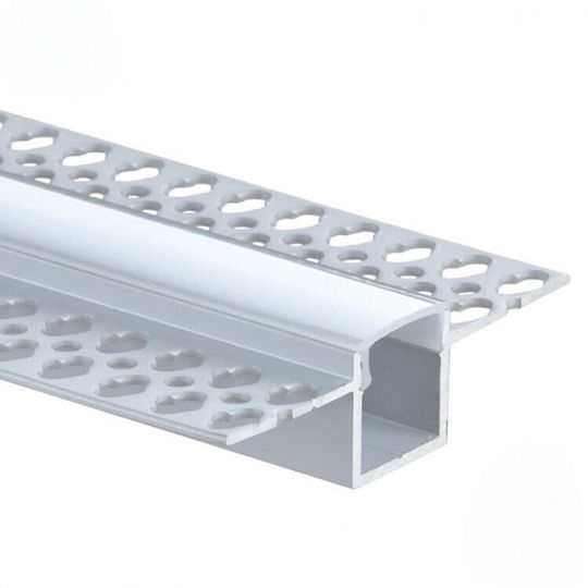 Jager Profil De Aluminiu Pentru Placă De Gips-Carton 2m Argintiu Bandă LED Acoperire Opal Led5106