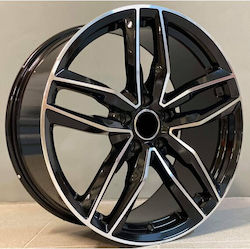 Audi Style 1196 8x18 5x112 Et35/39 Black Face Machined