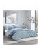 Lino Home Nuvet Σετ Μαξιλαροθήκες Μπλε 52x75εκ.