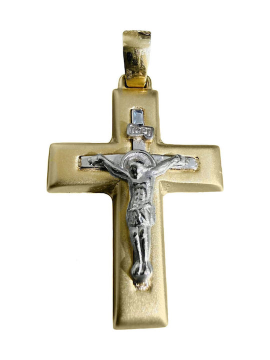 Kontopoulos Gold Cross 14K with Crucified Without Chain