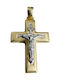 Kontopoulos Gold Cross 14K with Crucified Without Chain