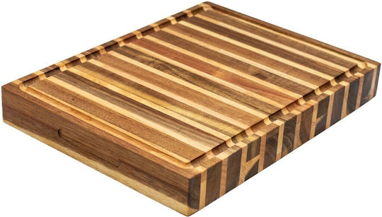 Ξύλινη Επιφάνεια Κοπής Ακακία & Rubberwood 40x30x5 Εκ