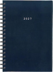 Next Basis Tagesordnung 2027 Blau Leder Spirale...