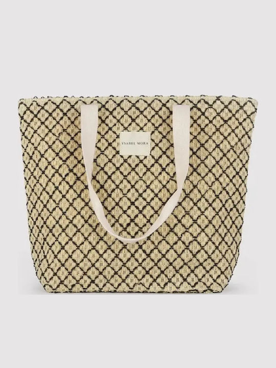 Ysabel Mora Strandtasche Korbweide Beiges
