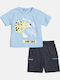 Kids Set with Shorts Summer 2 Pieces Light Blue/Anthracite