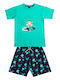 Kids Set With Shorts Summer 2 Pieces Green