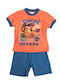 Kids Set with Shorts Summer 2 Pieces Orange Blue