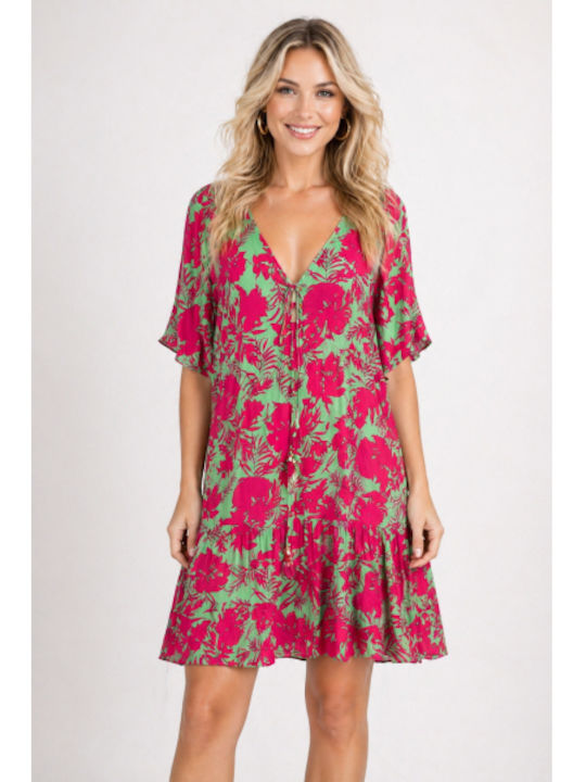 Morena Spain Summer Mini Dress Pink SL-2471-143...