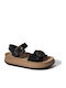 Leather Women's Anatomic Sandals Flatforms Black