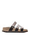 Leder Flache Damen Sandalen Braun