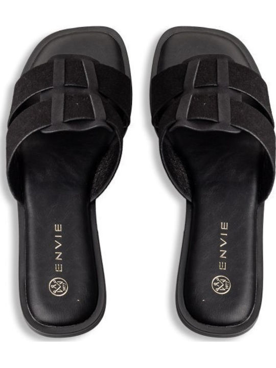 Flache Sandalen Für Damen Schwarz