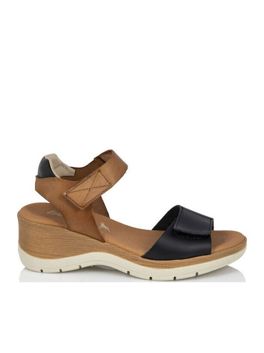 Boxer Летни Дамски Обувки На Платформа Черни